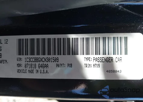 2012 Chrysler 200 Touring z USA, uszkodzony, nr VIN 1C3CCBBGXCN301509